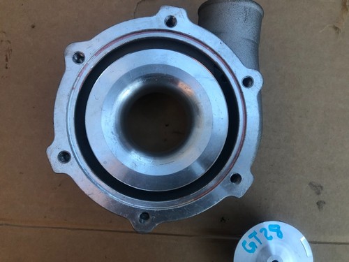 gt28 t28 turbo compressor housing 6 blade cast wheel aluminum back plate ring - Picture 4 of 6
