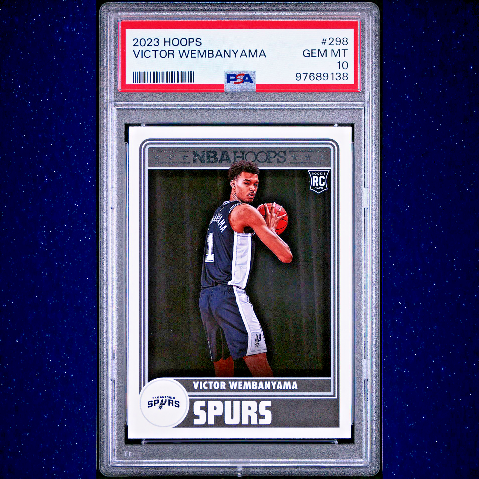 Victor Wembanyama 2023 Hoops #298 Spurs RC Rookie PSA 10