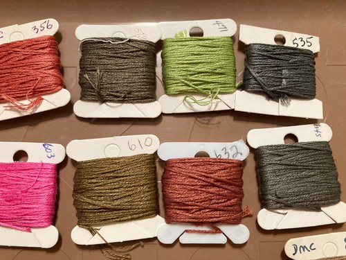 DMC Embroidery Floss Lot of 27 Labeled Cotton Thread on Cards Lot #44 - Picture 3 of 7