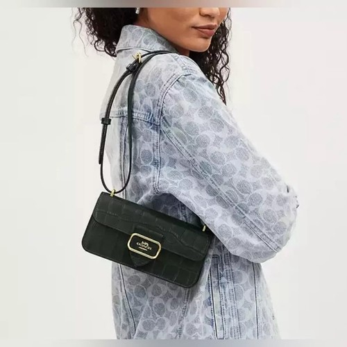 *NEW* ~ COACH " MORGAN" CROSSBODY ~ AMAZON GREEN/ GOLD ~ NEW WITH TAGS ~ $350 - Picture 6 of 8