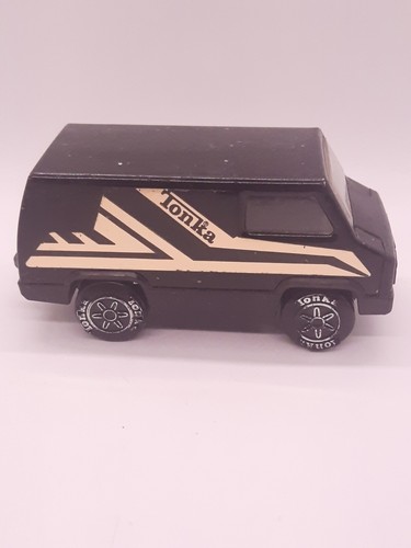 Rare Vintage 1979 Tonka Van Black W/ Silver Decals Pressed Steel Tonka Truck - Bild 4 von 8