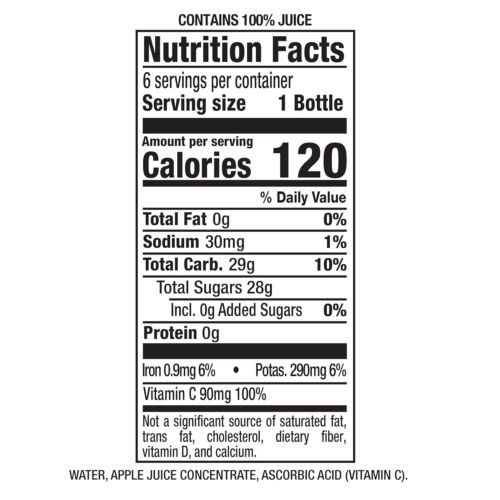 Mott's 100% Original Apple Juice, 8 Fl Oz Bottles, 24 Count (4 Packs Of 6), 2 - Picture 3 of 8