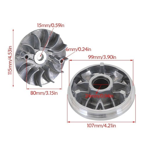 Clutch Variator Kits Belt for Gy6 125cc 152QMI/157QMJ ATV Go Kart Moped Scooter - Bild 11 von 11