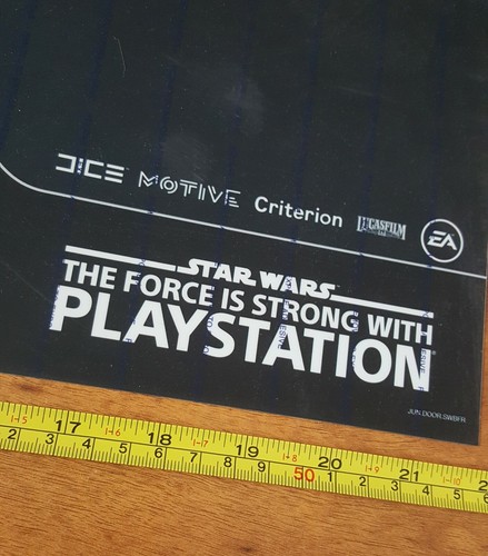Calcomanía para ventana de exhibición de tienda Star Wars Battlefront II RP Sony PS4 2017 ¡Sin usar! - Imagen 4 de 5