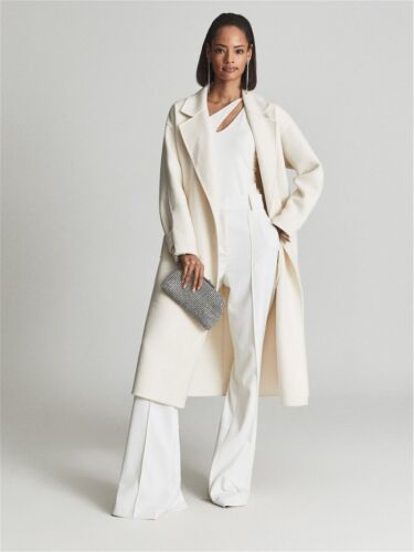 REISS Adrienne One Shoulder Asymmetric Jersey Bodysuit Cream Size M (10-12) BNWT - Picture 4 of 6