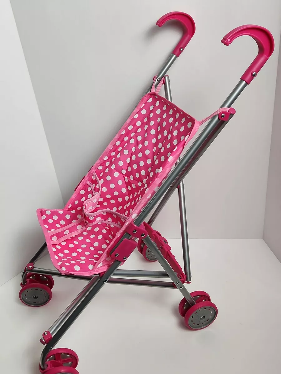 Click n Play Precious Toys Umbrella Doll Stroller Pink White
