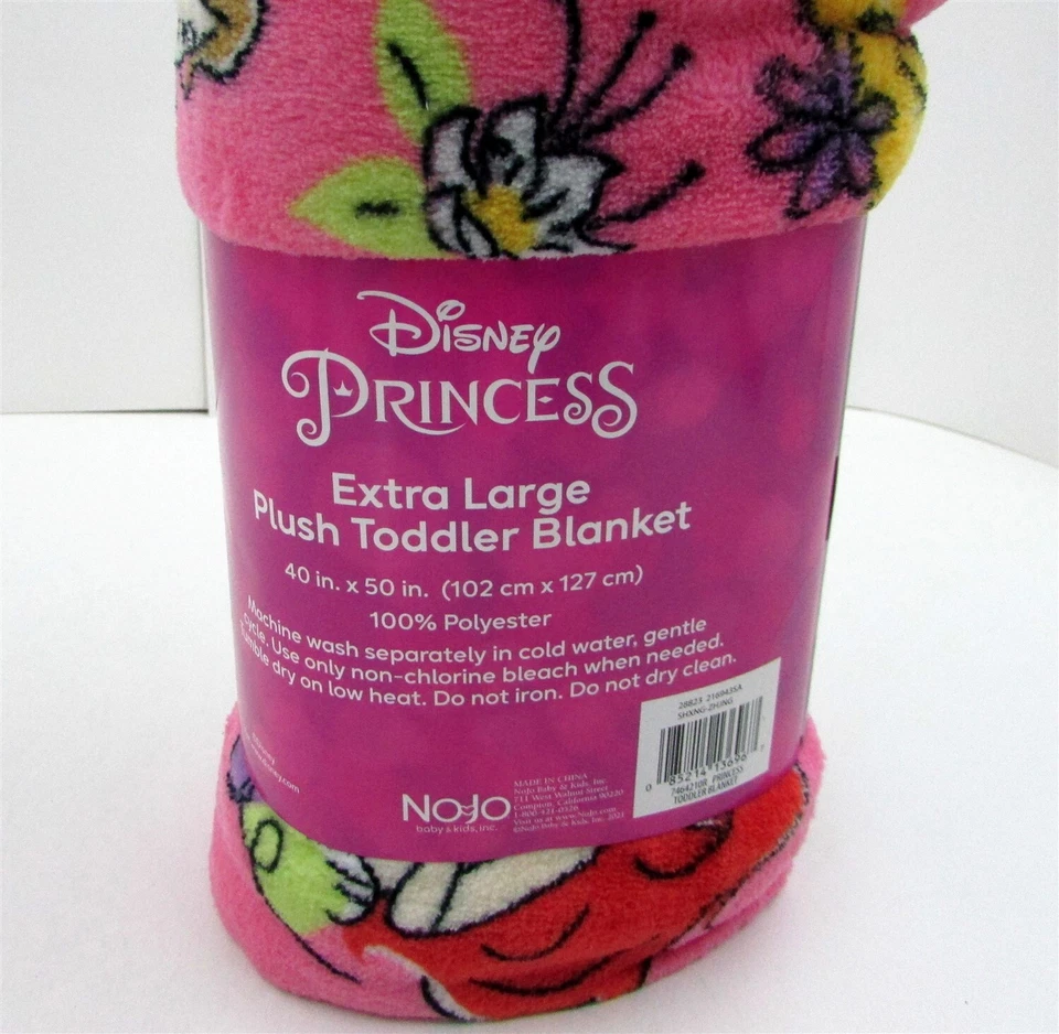 Manta de felpa de princesa Disney para niños pequeños, rosa, 40"x50", niña Foto 4 de 4