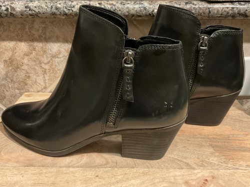 FRYE Womens Sz 7 M Judith Double Zip Ankle Boots/Booties FR40838 Black MSRP $248 - Picture 3 of 8