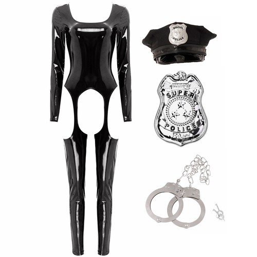 Damen Overall Urlaub Polizistin Uniformen Kostüm Wachmann Cosplay - Bild 1 von 15