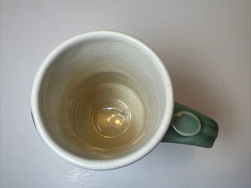 Studio Art Pottery Signed Ken Follette Mug Purple Blue Green  Floral Pattern - Picture 5 of 9