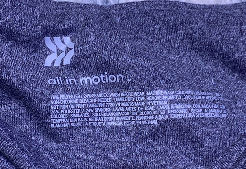 All in motion Women's Leggings Size Large L Gray Mid Rise Regular Fit FREE S&H - Picture 2 of 4