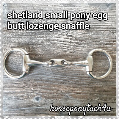 SHETLAND ODER KLEINES PONY EIERBUTT RAUTE TRENSE GEBISS 3,5 BIS 5 ZOLL EDELSTAHL