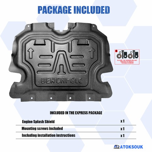 For Mercedes GLC300 2016-2021 Under Engine Splash Guards Front Engine Mud Flaps - Picture 12 of 15