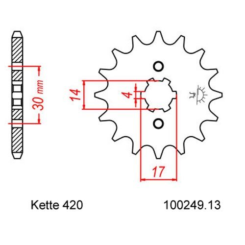 Chain Set Kawasaki KLX 110 10-20 Chain RK 420 Mxz 90 Open 13/38 - Picture 2 of 4