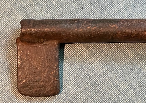 "GRANDE 1600s-1700s ESQUELETO / BARRIL HIERRO LLAVE IGLESIA PUERTA CATEDRAL - 6" Largo - Imagen 8 de 8