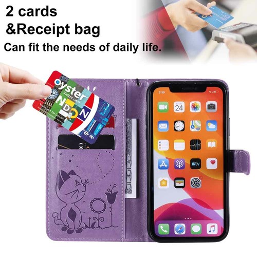 For iPhone 12 11 Pro Max XR SE 6s 7 8 Plus Wallet Card Holder Leather Case Cover - Picture 3 of 43
