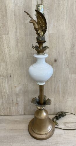 BRASS EAGLE Table Lamp Ceramic Metal Base 39" Vintage - Picture 16 of 20