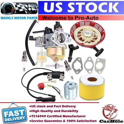 Recoil Carburetor Ignition Coil Spark Plug Air Filter For Honda GX340 GX390 13HP Recoil Carburetor Ignition Coil Spark Plug Air Filter For Honda GX340 GX390 13HP