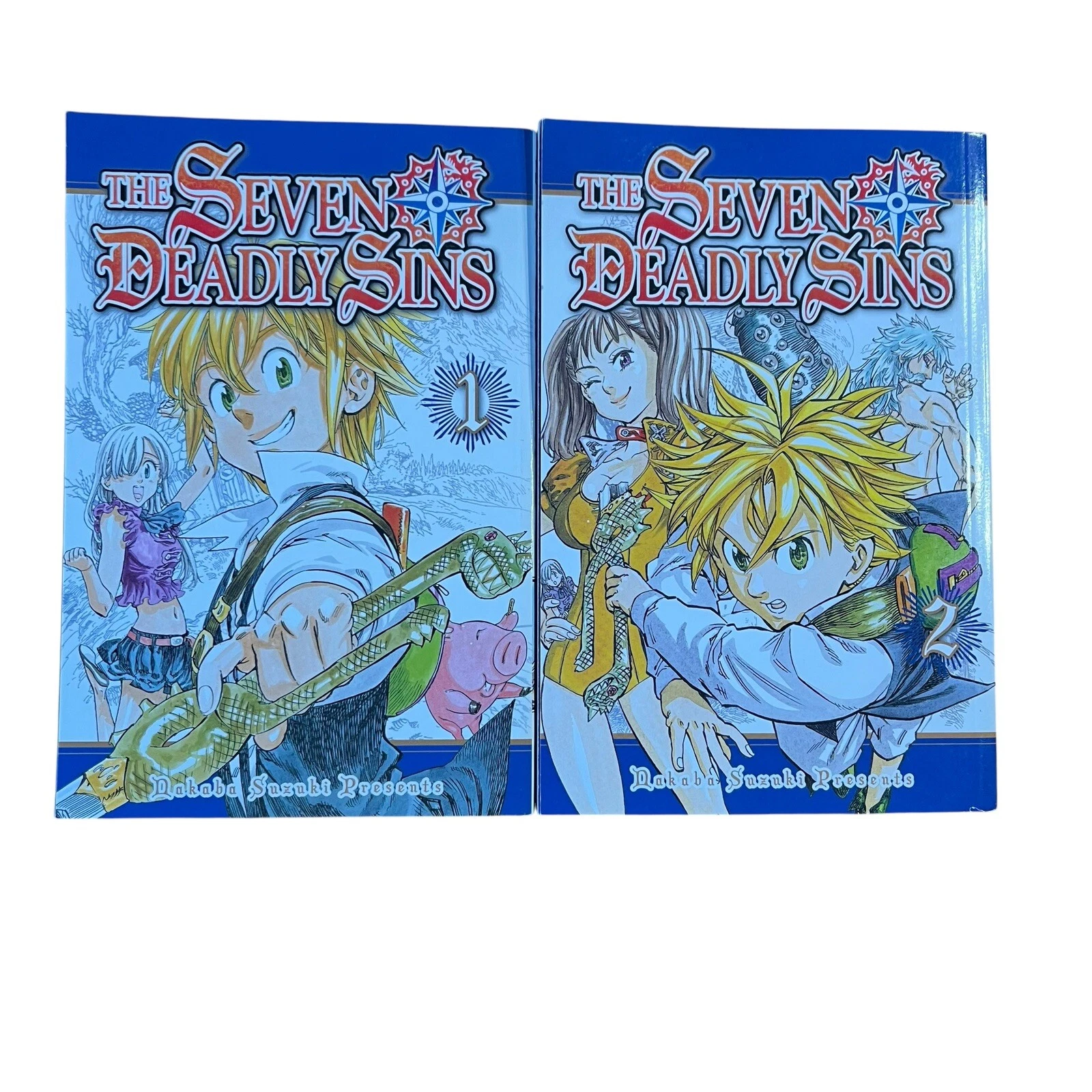 The Seven Deadly Sins, Vol. 1 & 2 by Nakaba Suzuki (Kodansha, English Manga) Viz cover
