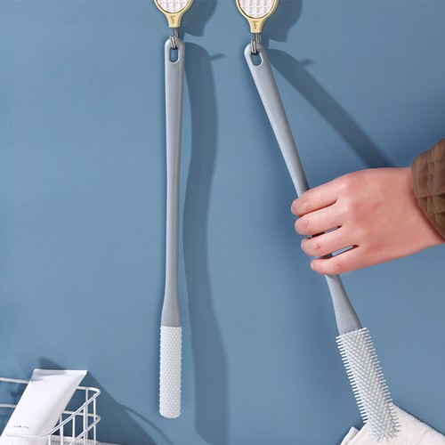 Toe Gap Cleaning Brush 15.7" Foot Scrubber Silicone Shower Long Handle Brush - Bild 9 von 30