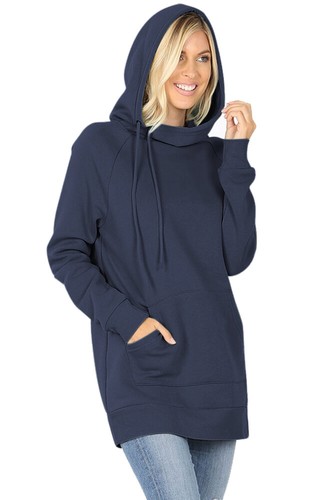 Womens Basic Side Tie Sweatshirt Pullover Hoodie Sweater - Picture 21 of 31