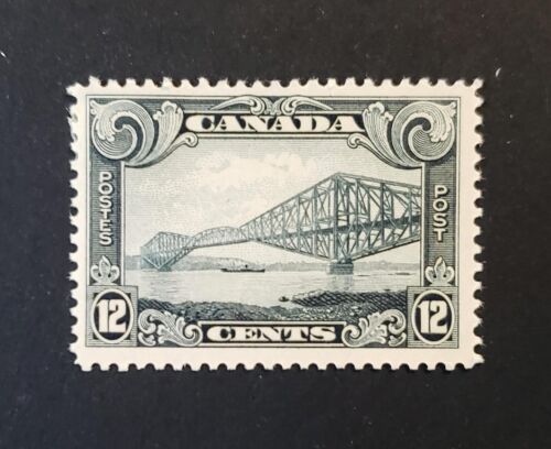 Stamps Canada Mint: #156 12c grey Quebec Bridge Fine MH