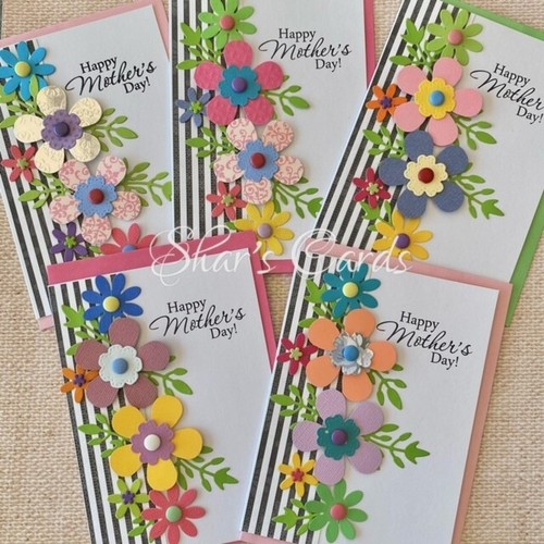 Mothers Day BRIGHT and Cheery FLOWERS HANDMADE greeting CARD, made in Australia - Picture 8 of 14