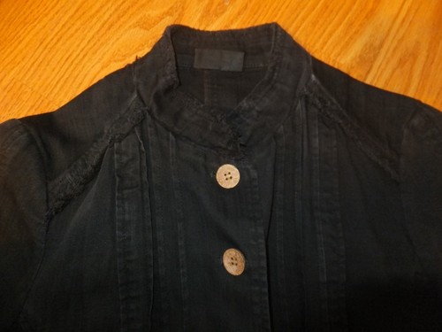 Atsuro Tayama Women Cotton/Linen Vintage Jacket Women XS Black - Picture 4 of 5