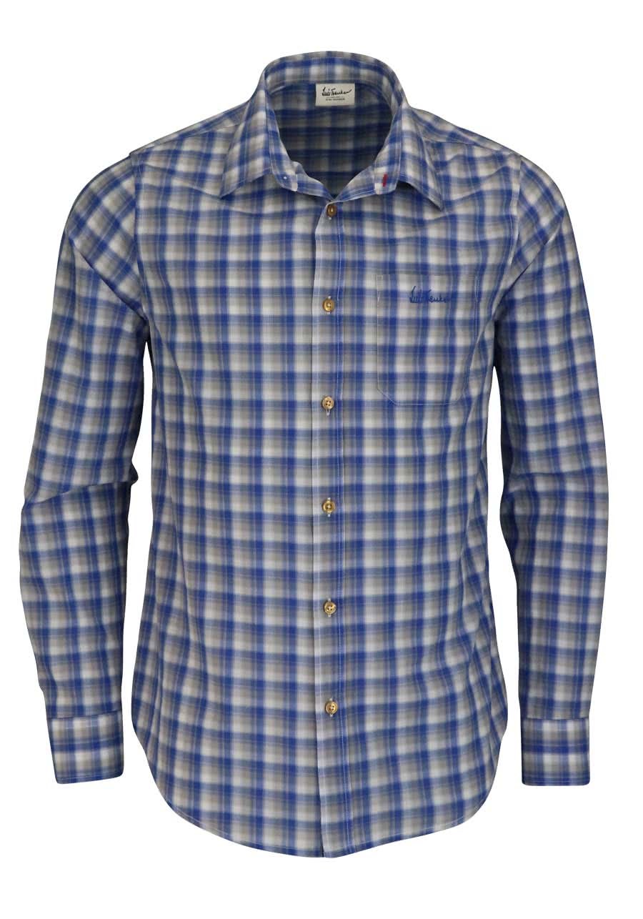 Luis Trenker Camicia Camicia Camicia manica lunga New Kent Colletto A Quadri Blu-Taglia L-Uomo 0f47a2 Luis Trenker Camicia Camicia Camicia manica lunga New Kent Colletto A Quadri Blu-Taglia L-Uomo 0f47a2