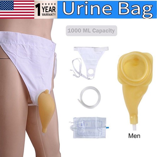 Urine Bag Collector Portable Wearable Collection Urinal Bag Elastic Waistband-US - Picture 9 of 28
