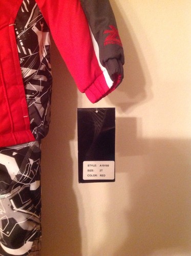 Zero XPosur Red/White /Black Snow Suit Size 2T NWT Toddler Snow Suit - Picture 3 of 8