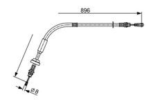 BOSCH 1 987 482 543 Cable, parking brake for FORD