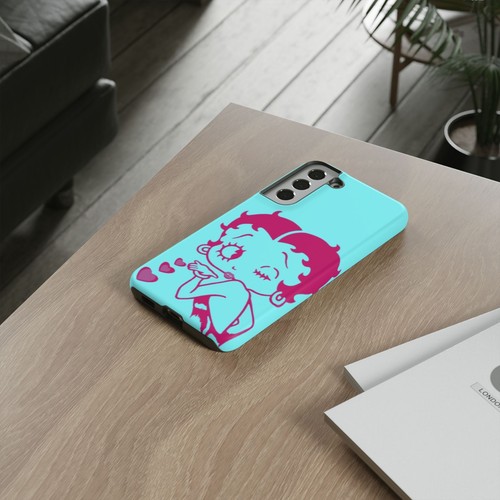 BETTY BOOP KISS Aqua and Pink Smart Phone Tough Cases - Picture 169 of 201