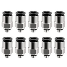 Quick Fittings PC6-M5 6mm Push-to-Connect Air Line Fittings Push In Joint Thr...