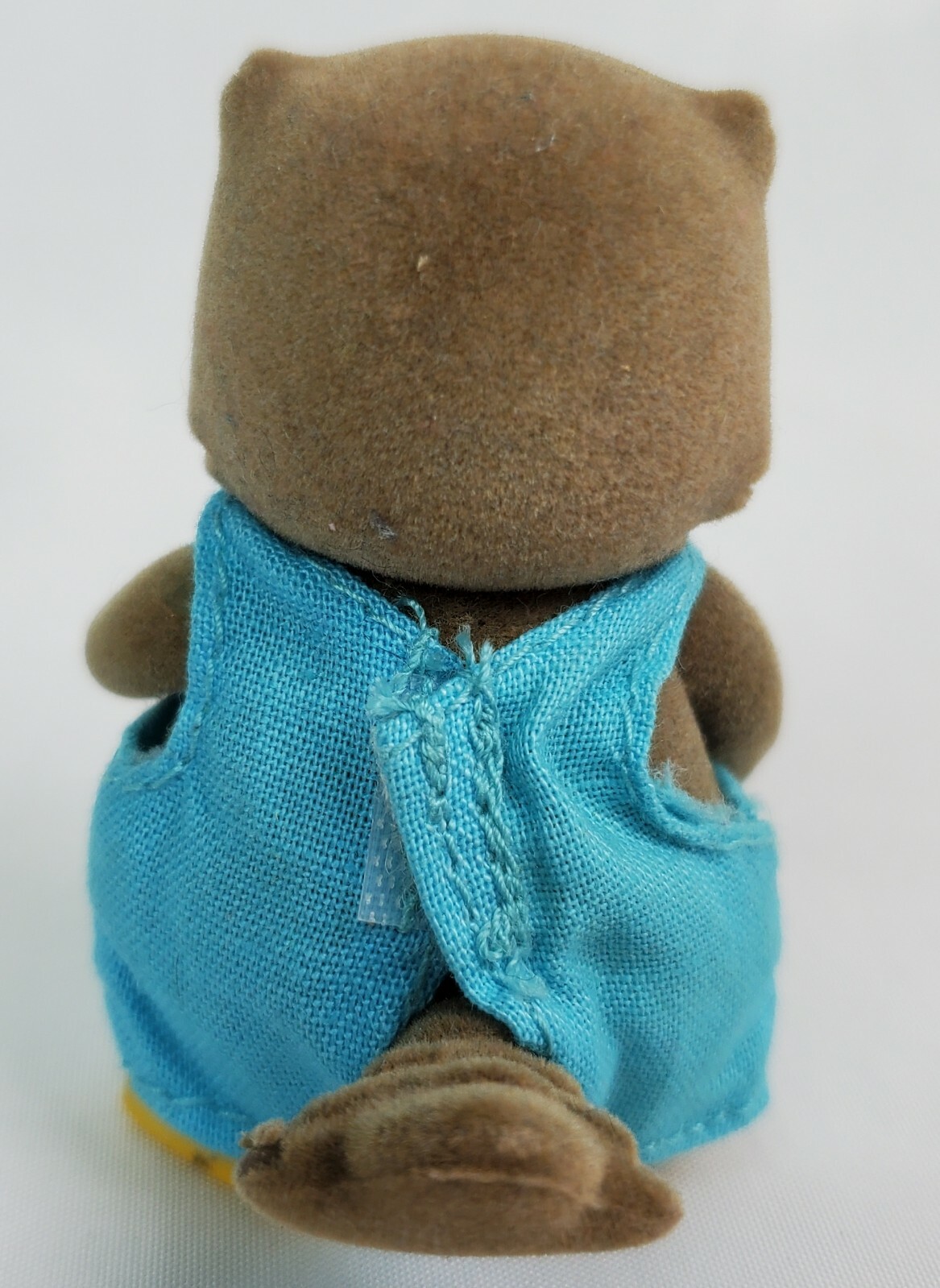 Vintage Flocked "Owl in Overalls" Poseable Bird Doll Figure