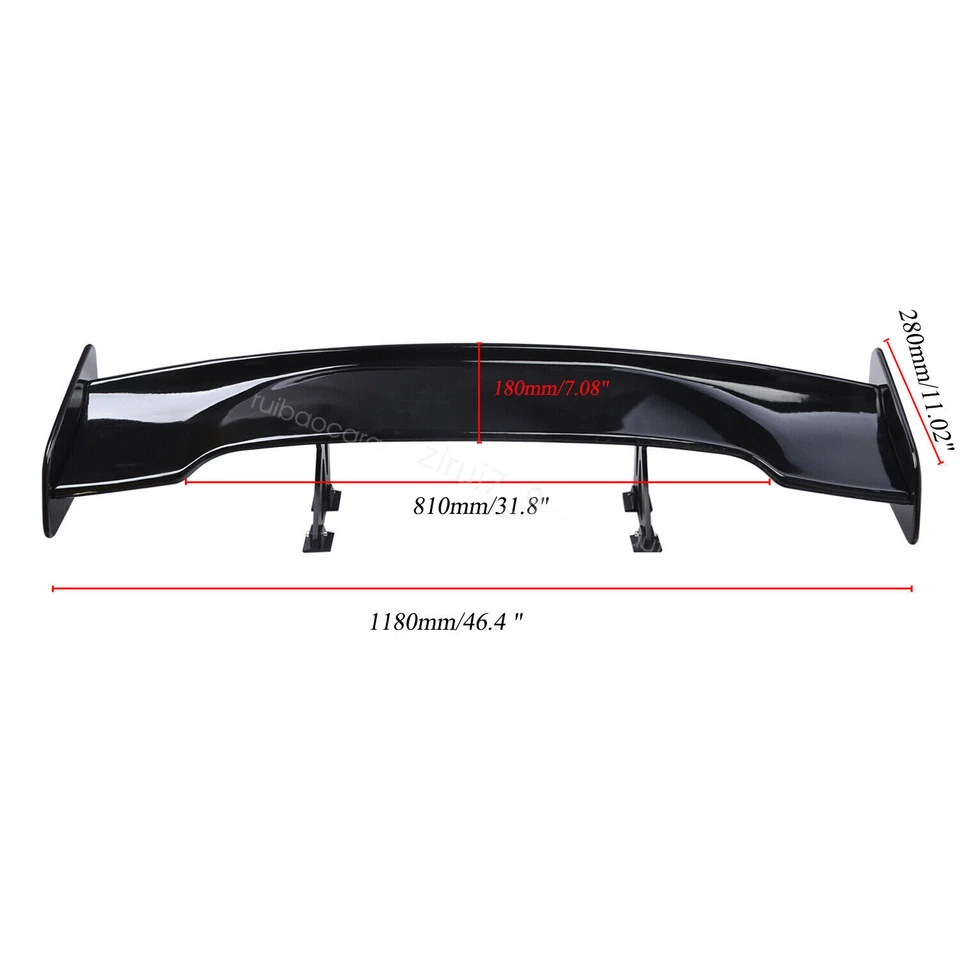 46" Rear Trunk Wing Racing Spoiler GT Style Glossy Black For Acura TL 1995-2014 Foto 2 de 4