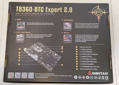 Placa madre Biostar TB360-BTC Expert 2.0 CPU i3 i5 LGA1151 Intel DDR4 17x PCI-E - Imagen 3 de 6