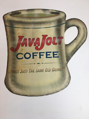 Java Jolt Coffee Not Just The Same Old Grind Tin Wall Sign Vintage Retro Look Ebay