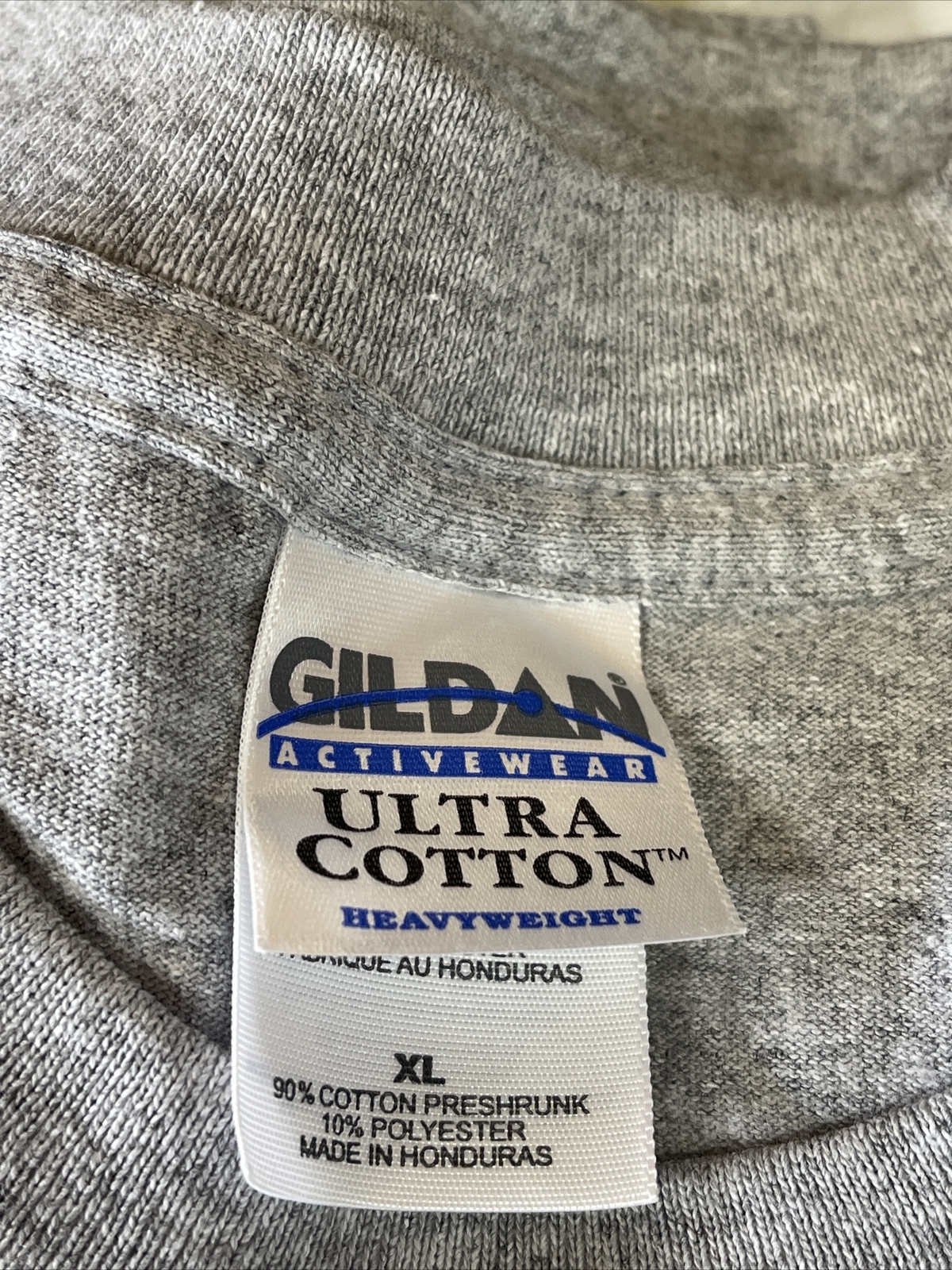 Gildan TShirt Mens Sz XL  Gray With Blue FDNY New York Fire Dept LOGO New