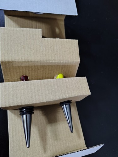 Juego de 2 tapones de botella de vidrio Sandralexander limón y chile - Imagen 2 de 4