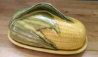 Shawnee Pottery Vntg Butter Dish #72 Corn on the Cob Corn King 7" Farmhouse USA