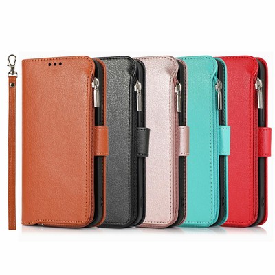 Luxury Flip Zipper Wallet Stand Leather Case Cover For iPhone 12 13 14 Pro Max