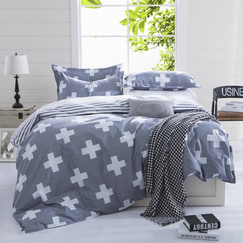 2024 New Soft Doona Duvet Quilt Cover Set Single Double Queen King Size Bedding - Picture 45 of 84