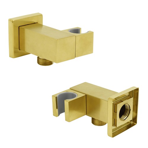 KYLINS Brushed Gold Bath Spout Basin Mixer Kitchen Sink Tap Shower Head Arm Set - Picture 141 of 277