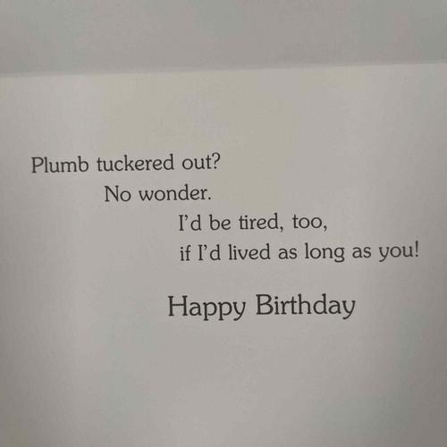 Leaning Tree Birthday Card BD761 Western Tradition Plum Tuckered Cowboy Horse - Picture 6 of 6