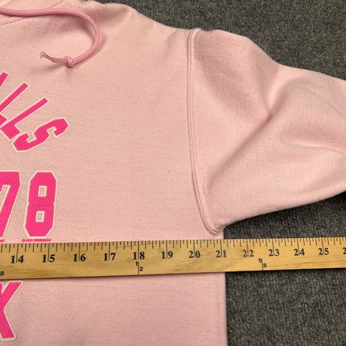 Gildan Niagara Falls New York 1678 Hoodie Adult Medium Pink Spell Out Sweatshirt - Picture 7 of 13