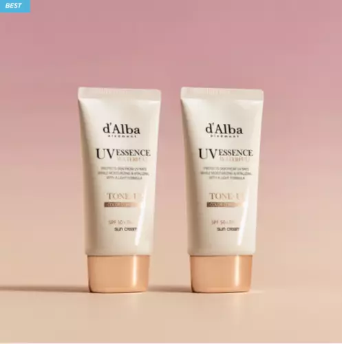 d’Alba DALBA Waterfull UV Essence Tone-Up Sun Cream 50mL + 50mL Set (pink)