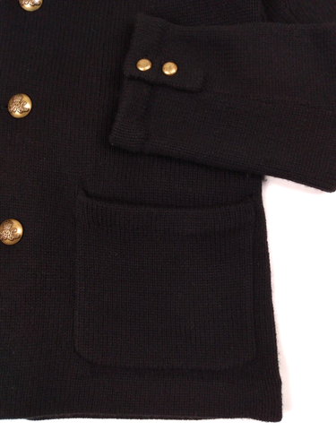 Vtg Polo Ralph Lauren Blazer Jacket Sweater Mens L Lamb Wool Velvet Collar Black - Picture 9 of 14