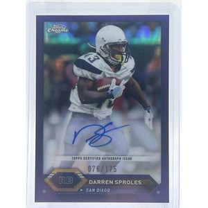 2023 Topps Composite Chrome Darren Sproles Purple Auto /175 San Diego Chargers