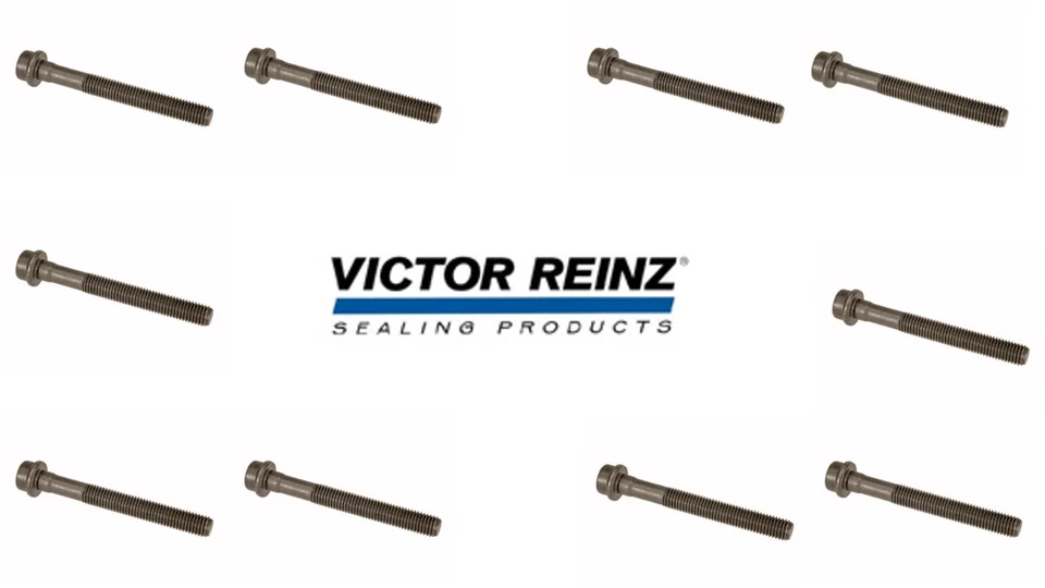 Set of 10 Bolts Cylinder Head Bolt Kit for Mercedes - Victor Reinz - Image 2 of 4
